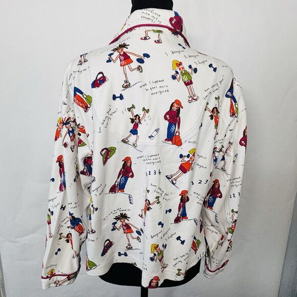 ROCKETWEAR Pajamas 2 Pc Brushed Cotton Exercise Gals Print Women’s Jr Size M - Picture 4 of 12